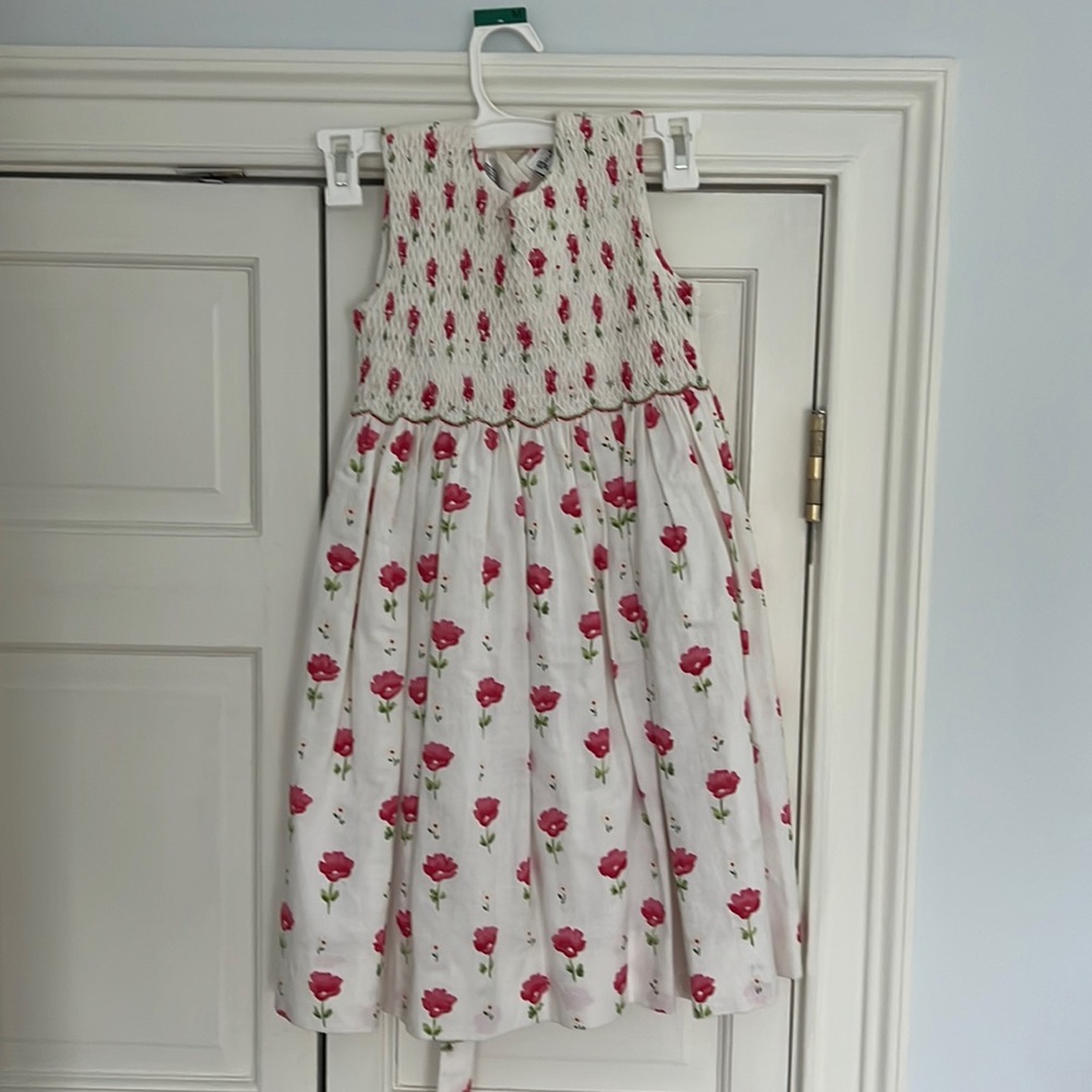 Sarah Louise floral smocked dress size 6
